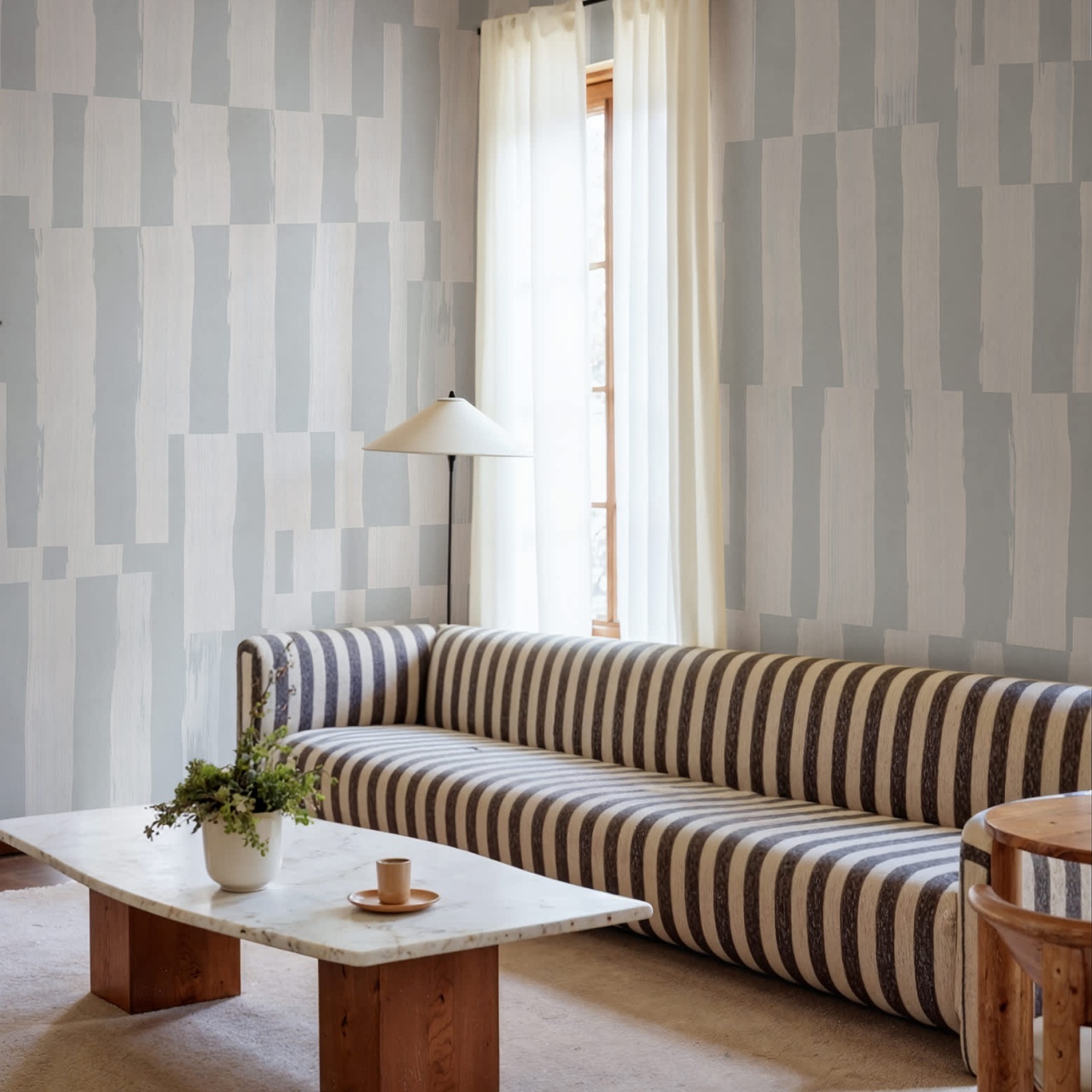 Fototapet, Broken Stripes, Light Blue, Rebel Walls - 3