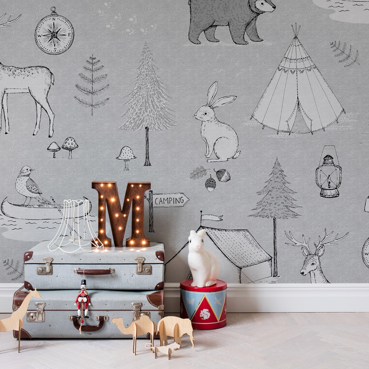 Fototapet, Camping Trip, Grey, Rebel Walls - 3