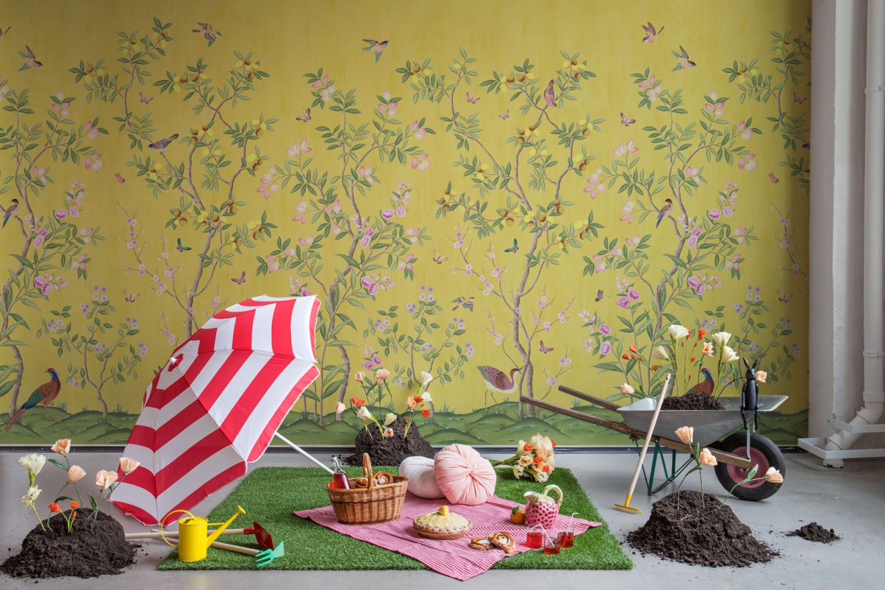 Fototapet, Chinoiserie Chic, Saffron, Rebel Walls