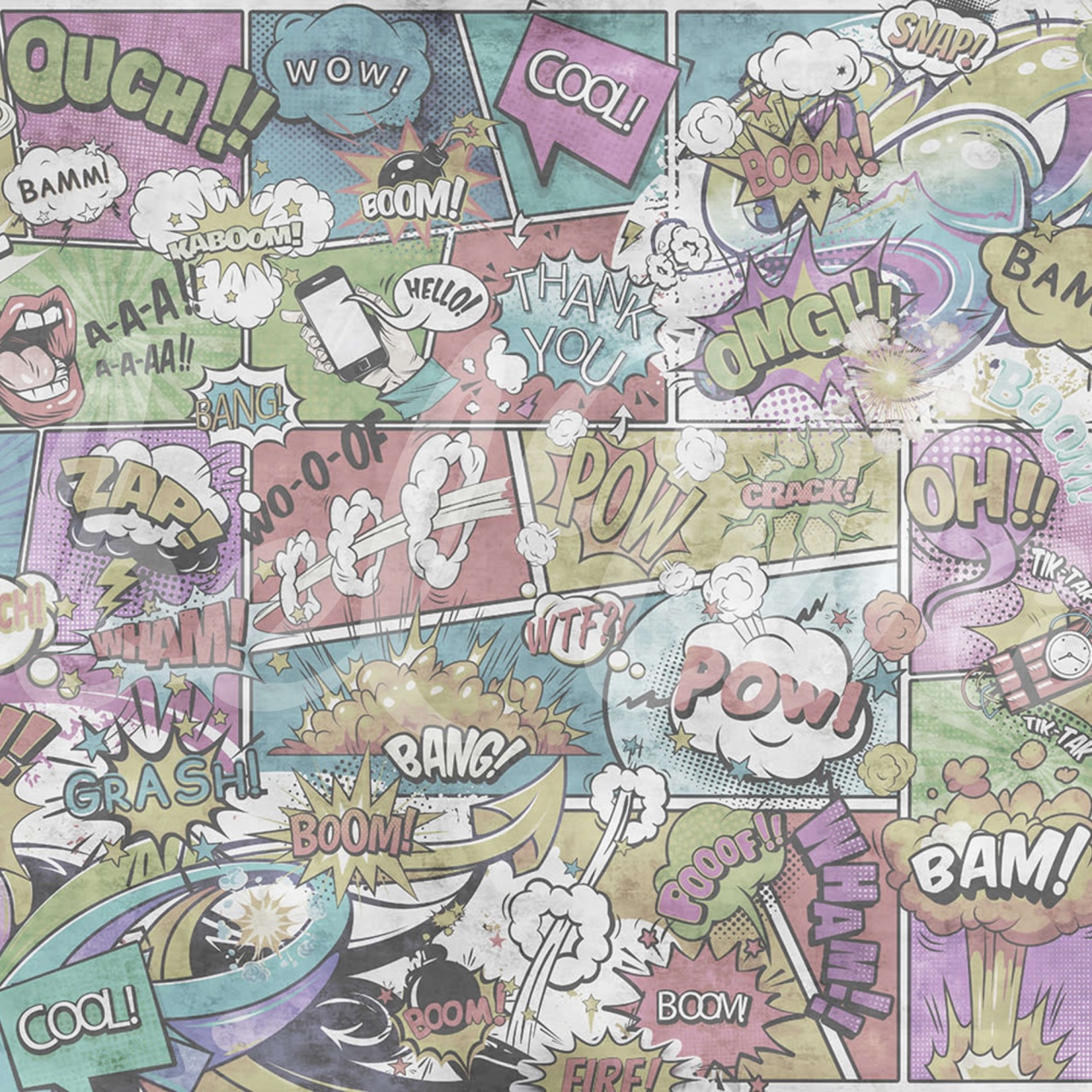 Fototapet, Comics, Vintage, Rebel Walls - 2
