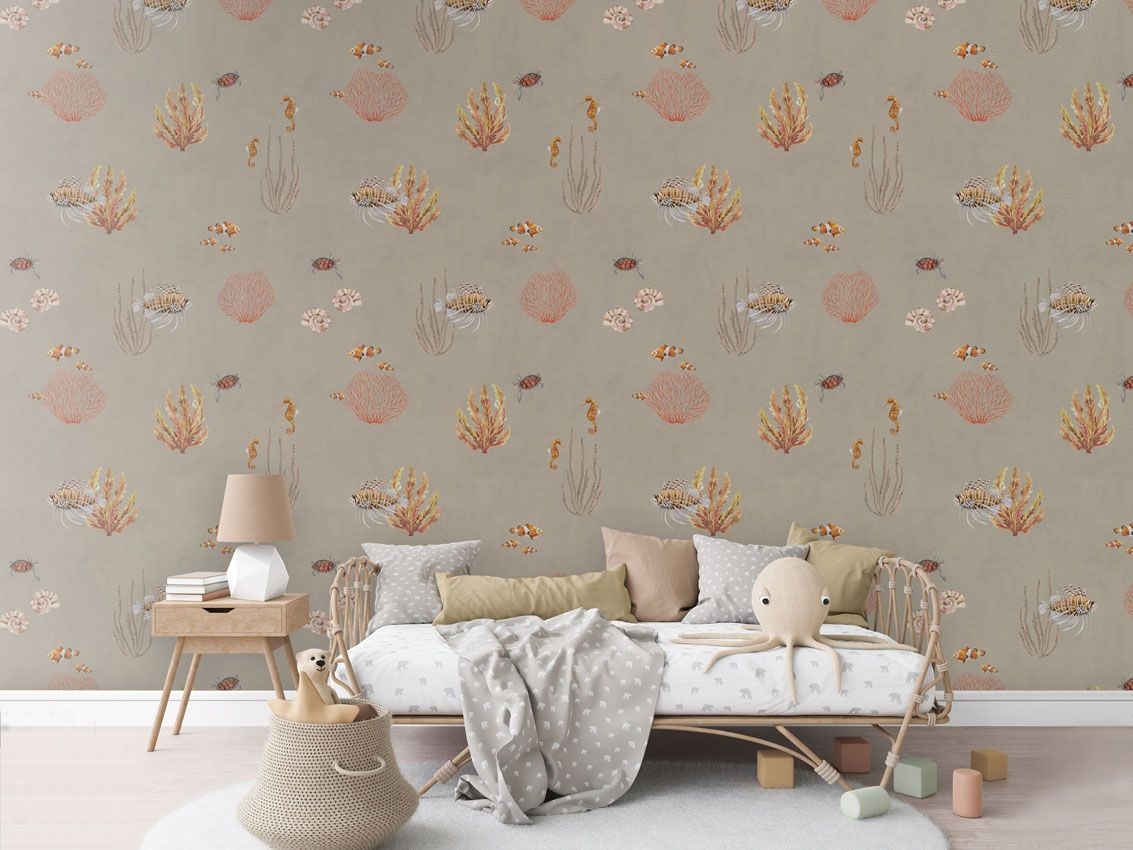Fototapet Coral Garden - Brown, Kikki Belle — imaginea 5