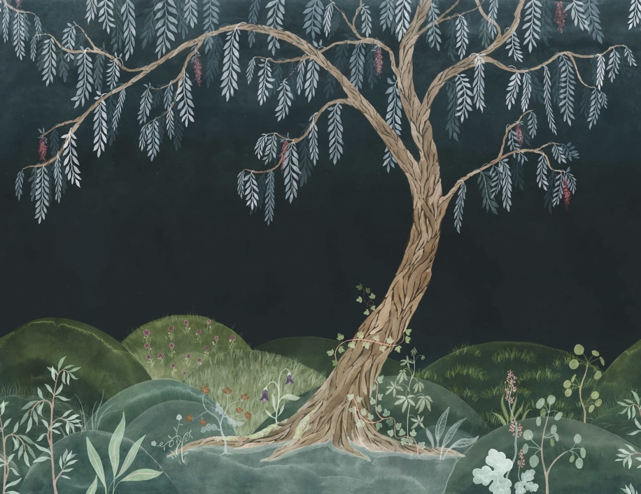 Fototapet, Dreamy Tree, Midnight, Rebel Walls - 2