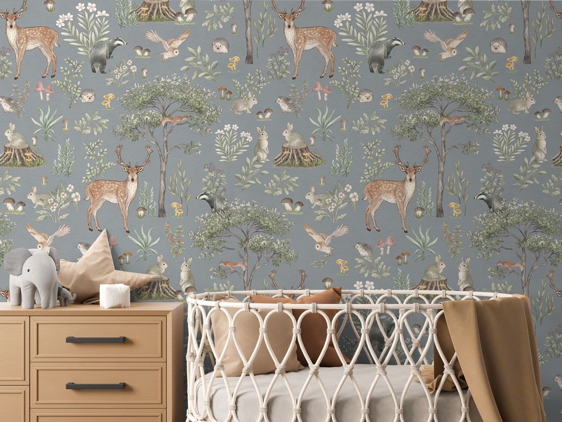 Fototapet Fantastic Forest - Blue, Kikki Belle - 5