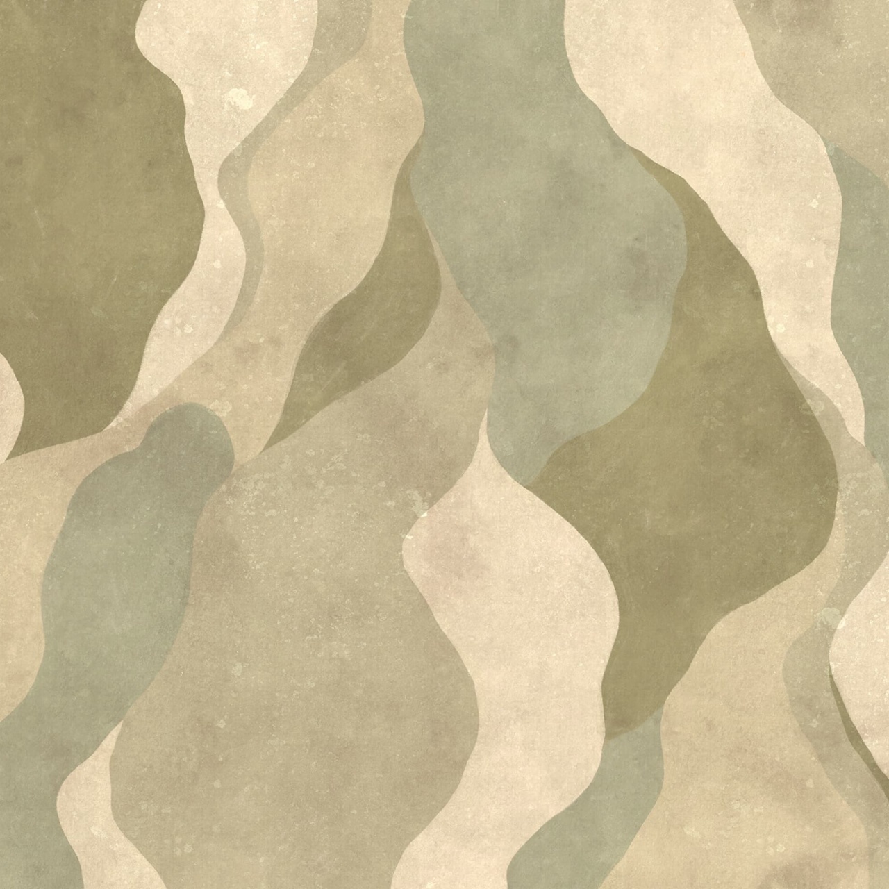 Fototapet, Flowing Forms, Green, Rebel Walls - 2