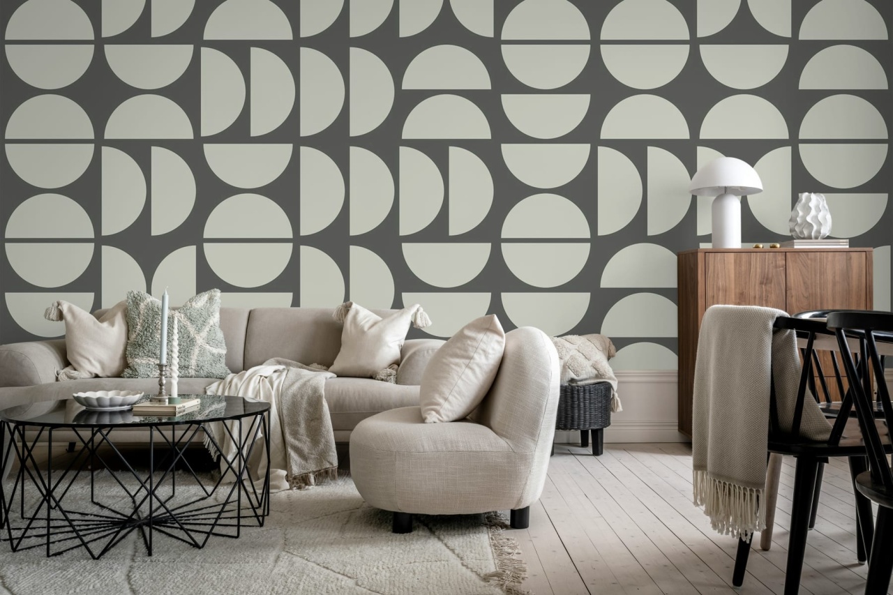 Fototapet, Geometry Shapes, Ash, Rebel Walls