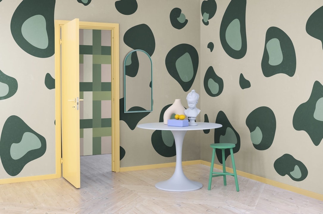 Fototapet, Giant Leopard, Green, Rebel Walls