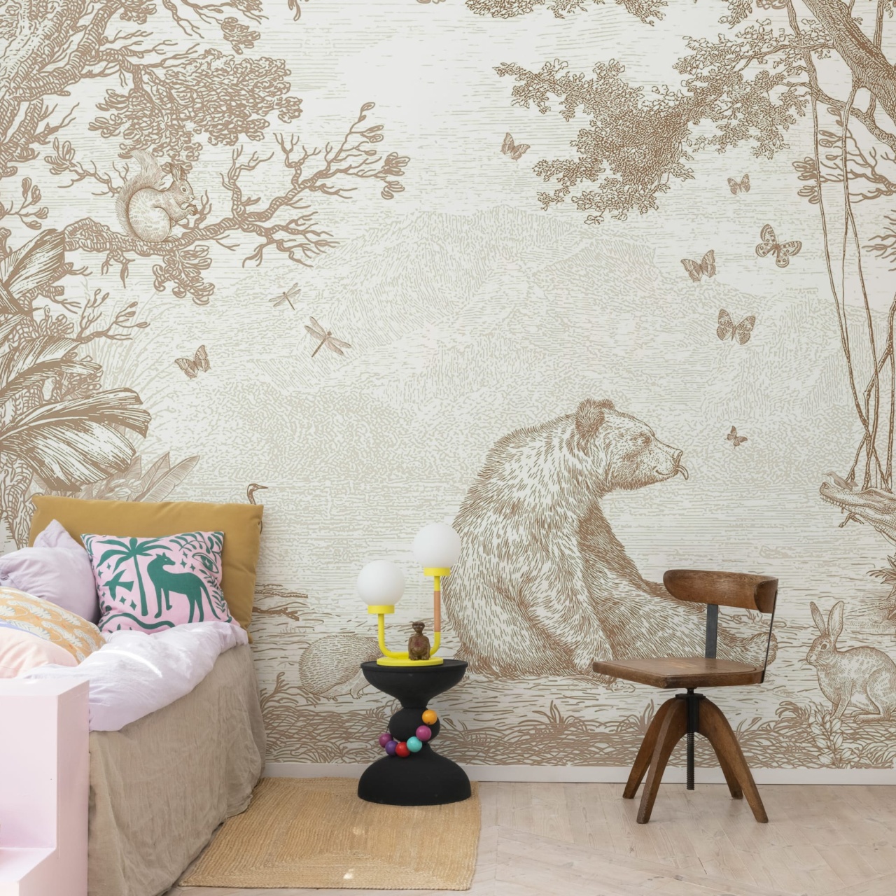 Fototapet, Happy Bear, Beige, Rebel Walls - 3
