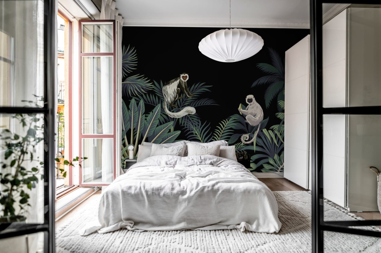 Fototapet, Jungle Monkeys, Black, Rebel Walls — imaginea 3