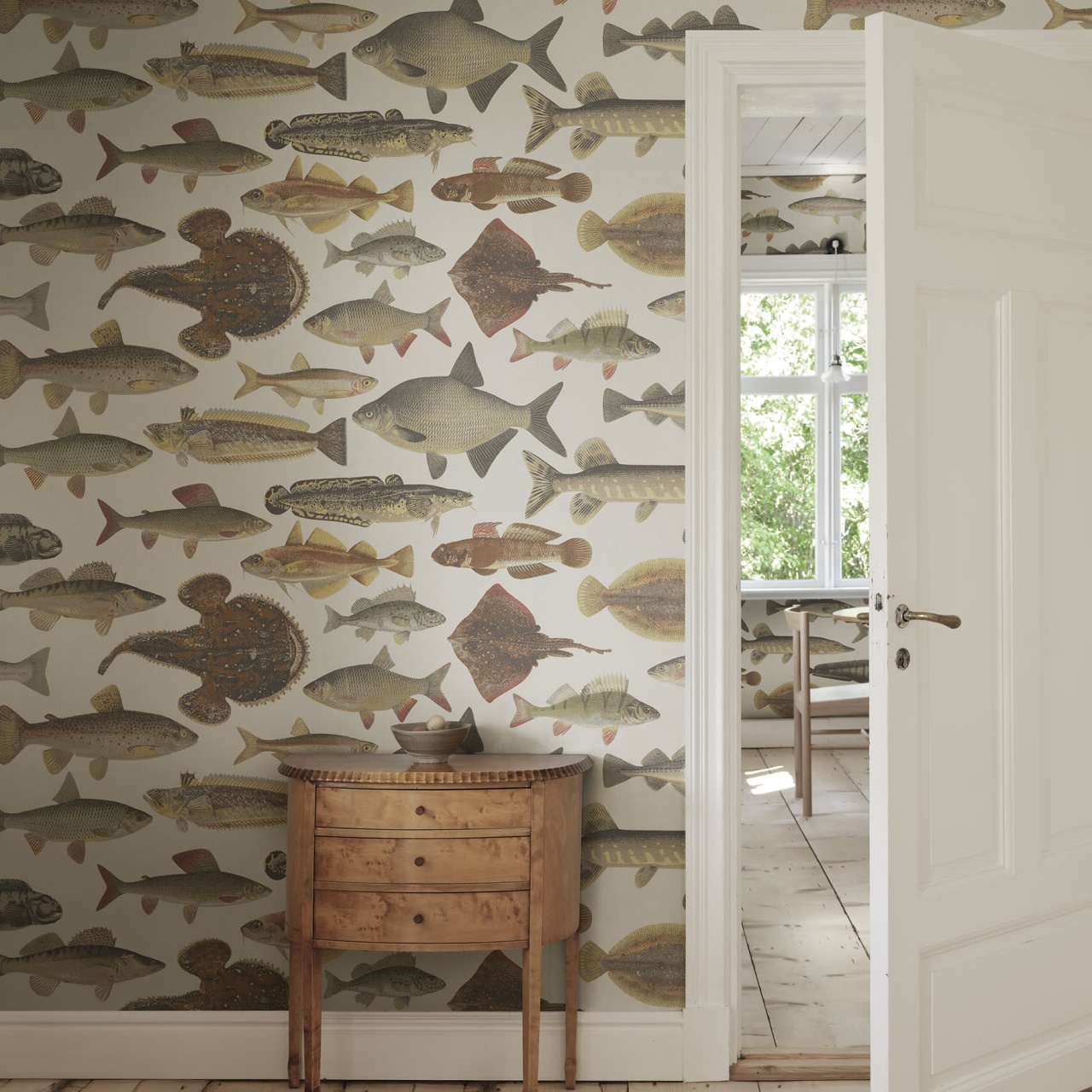 Fototapet lavabil, Scandinavian Fish, Beige, Sandberg - 3