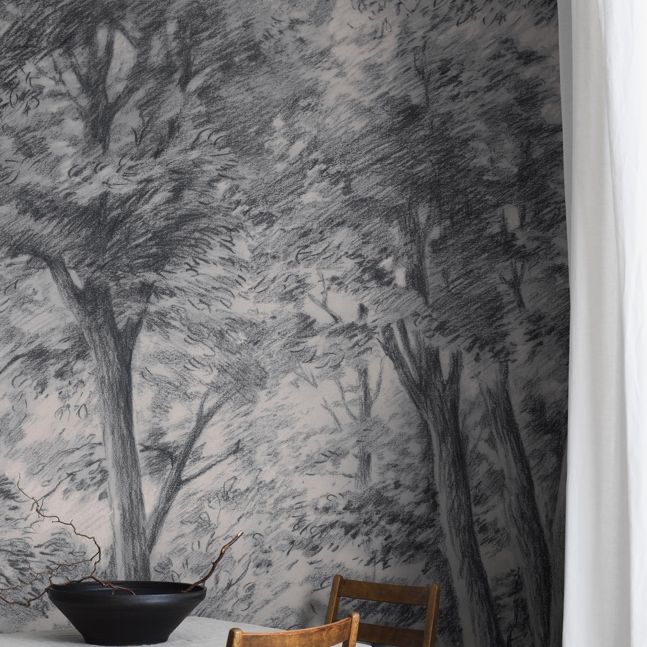Fototapet lavabil, Sketch of Trees 9630W — imaginea 4