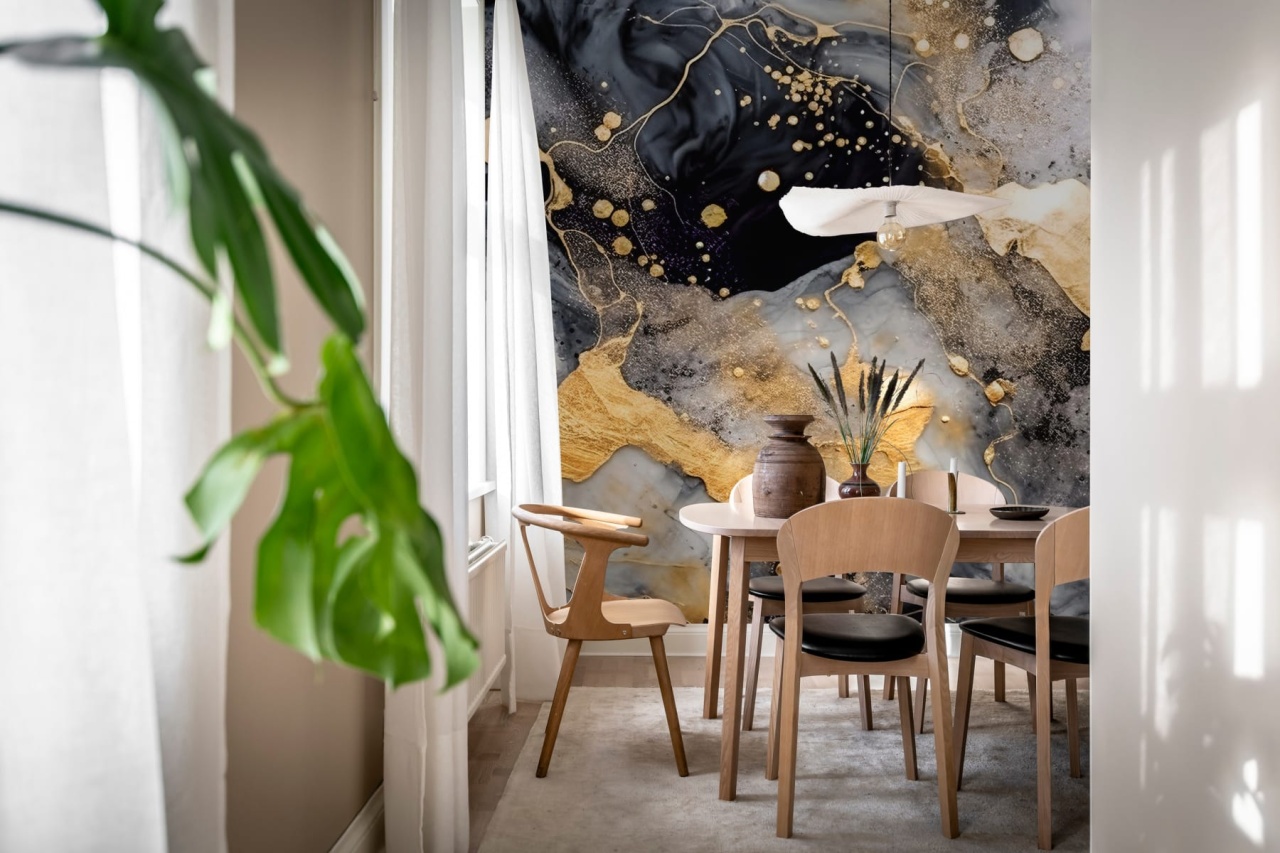Fototapet, Marble Stream, Black, Rebel Walls - 3