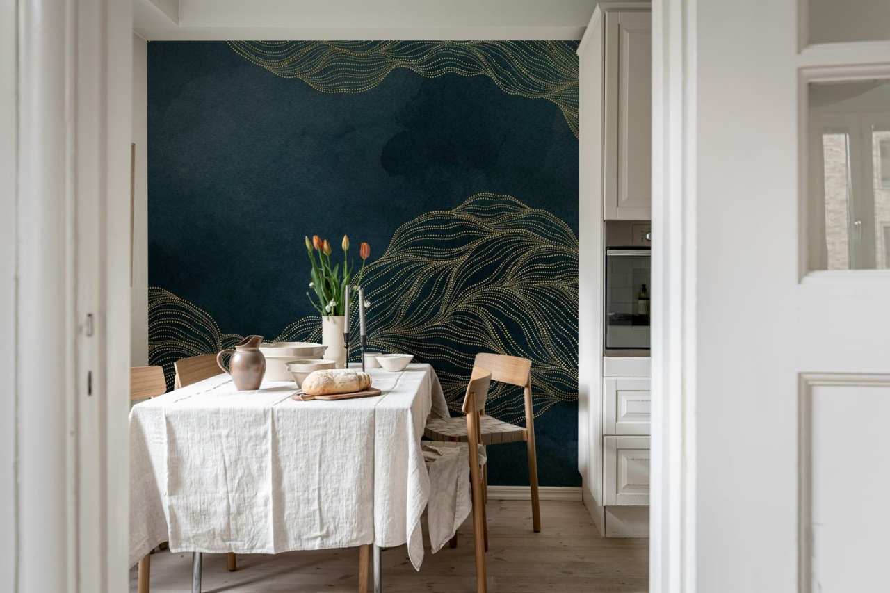 Fototapet, Opulence Dots, Midnight Blue, Rebel Walls — imaginea 3