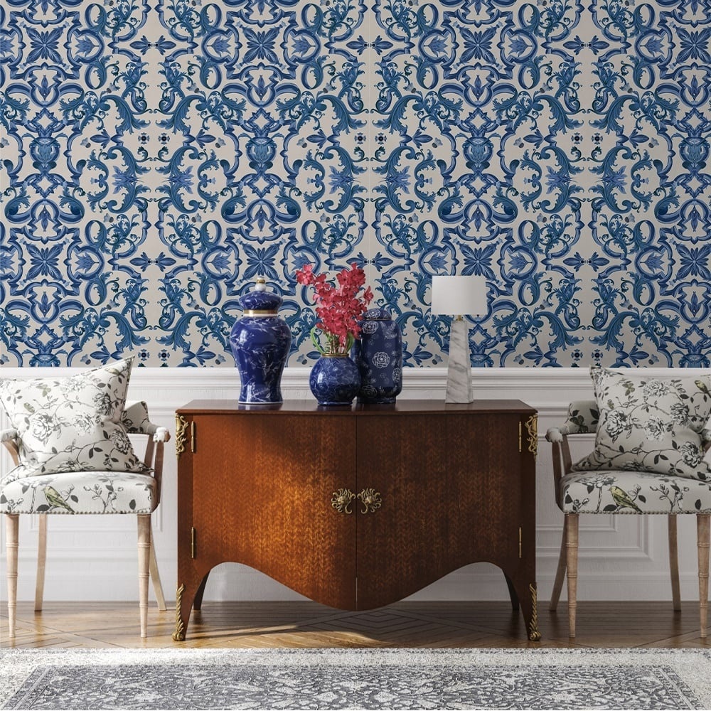 Fototapet Ornate Azul - personalizat, VLAdiLA
