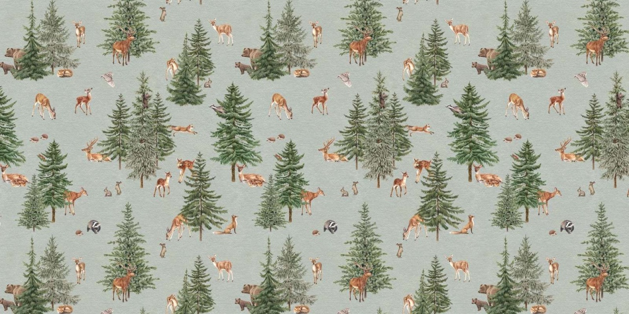 Fototapet Pine Forest - Blue, Kikki Belle - 2