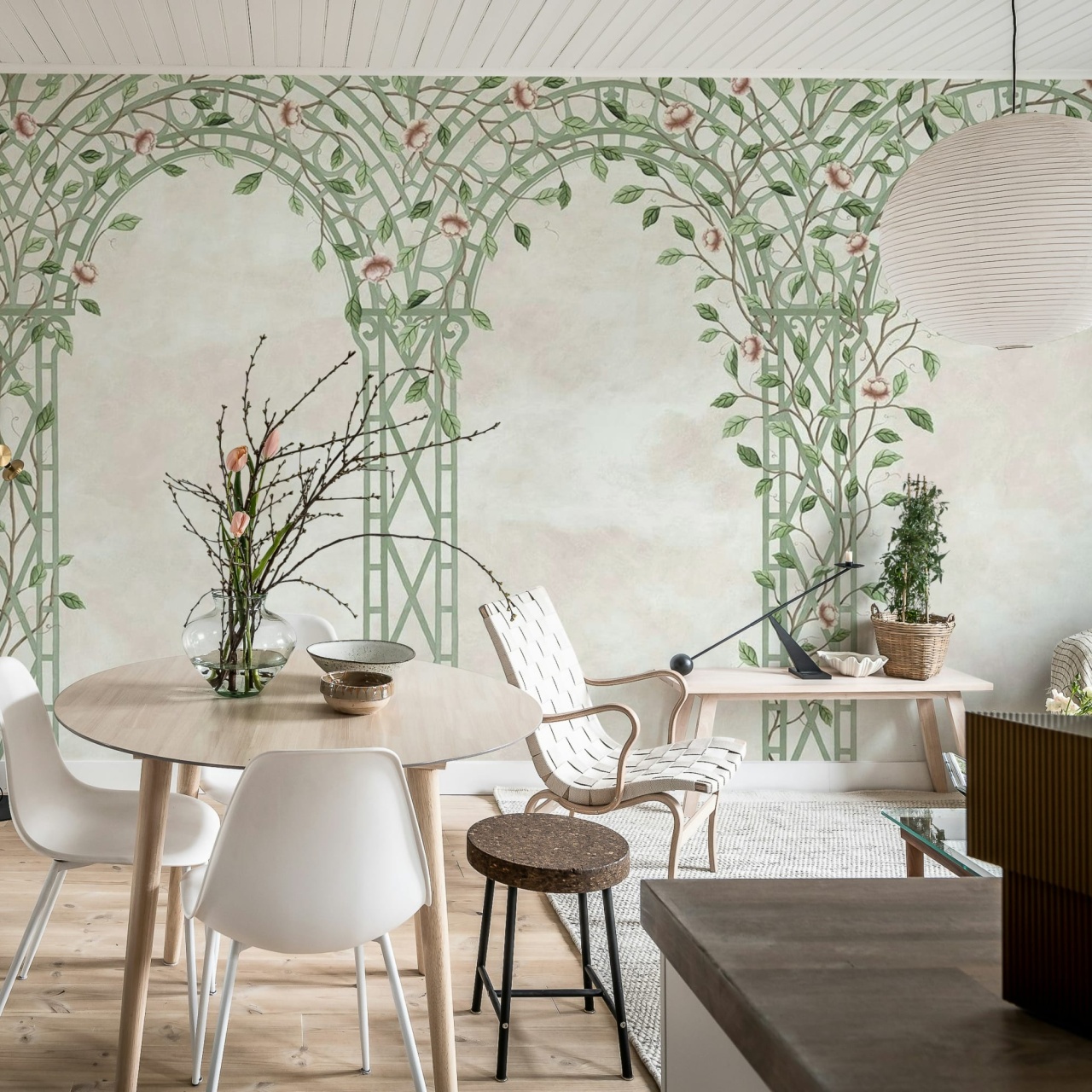 Fototapet, Poetic Trellis, Green, Rebel Walls