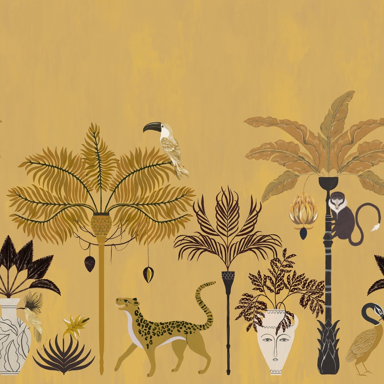 Fototapet, Savanna Chic, Yellow, Rebel Walls - 2