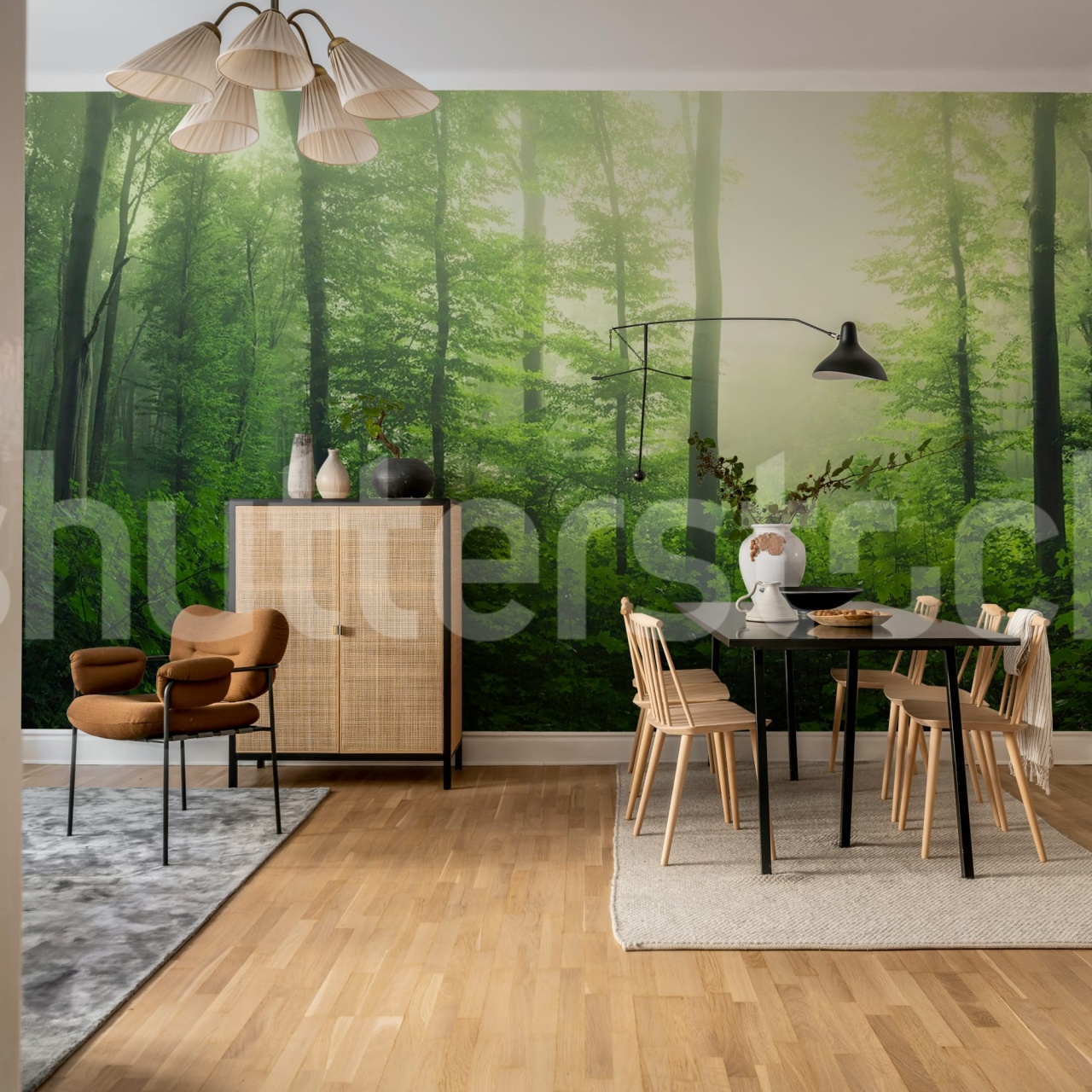 Fototapet, Serene Forest, Green, Rebel Walls - 3