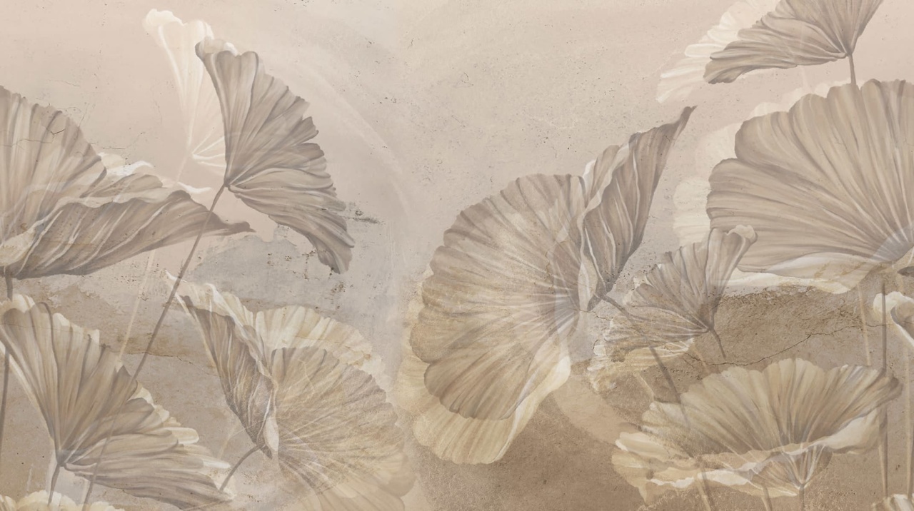 Fototapet, Shadow Leaf, Beige, Rebel Walls - 2