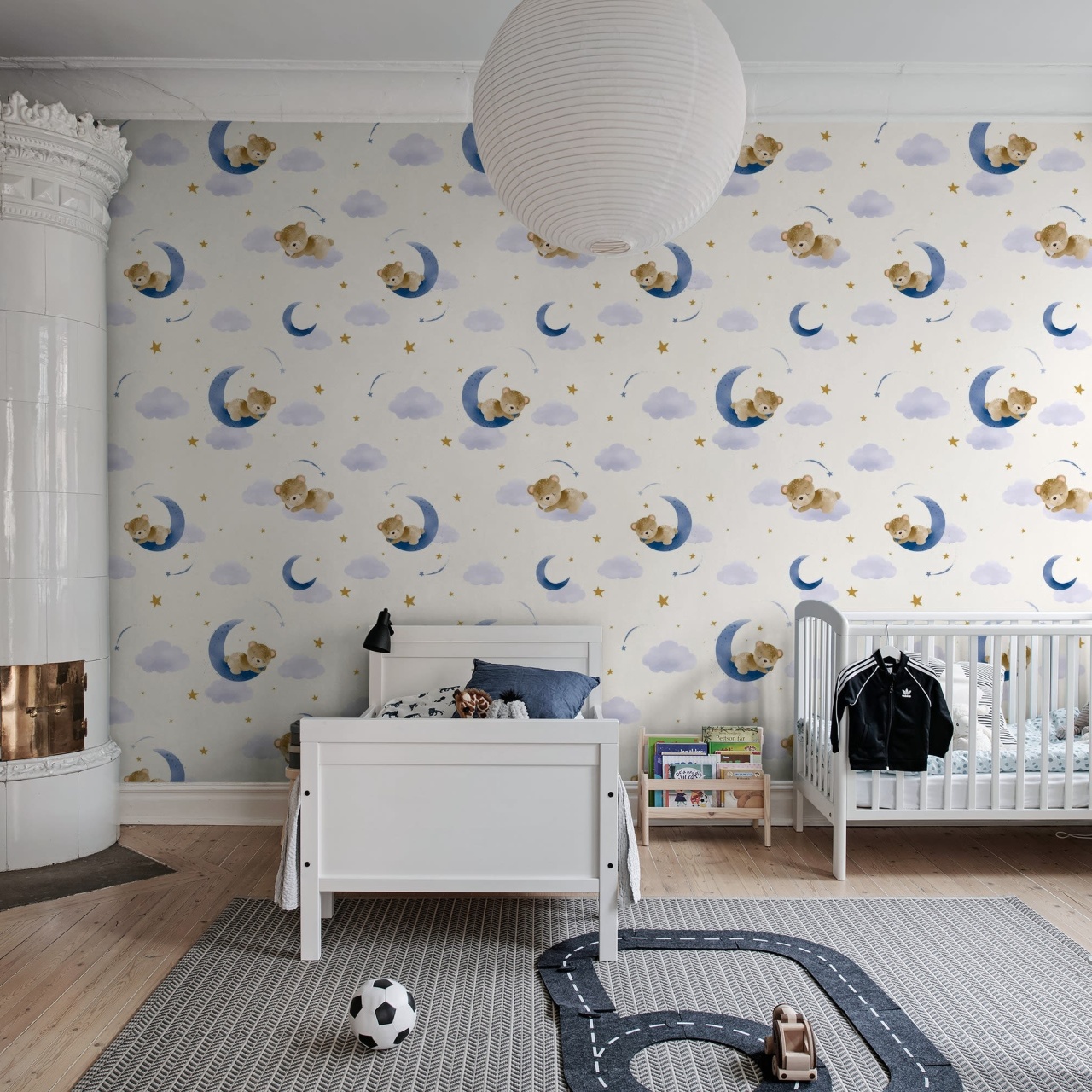 Fototapet, Sleepy Bear, Sky Blue, Rebel Walls - 3