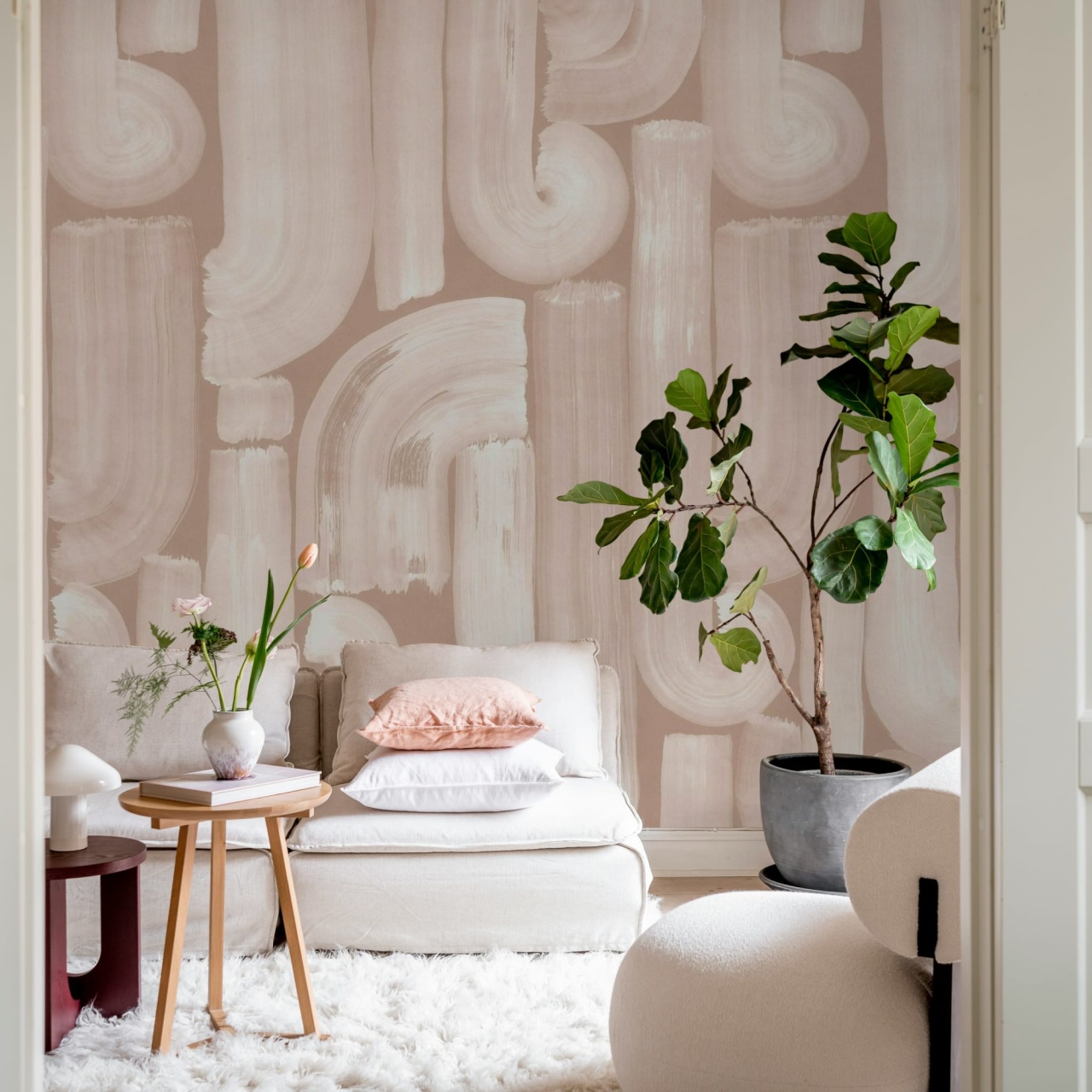 Fototapet, Smooth Brush, Pink, Rebel Walls - 3