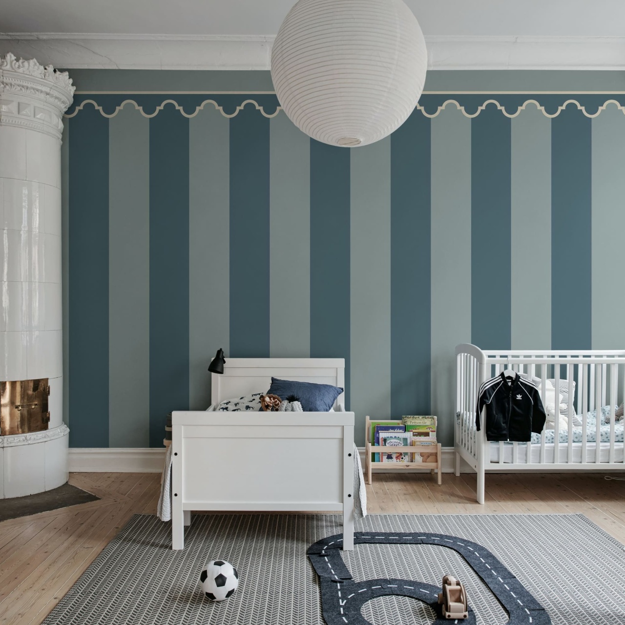 Fototapet, Stripe Chateau, Blue, Rebel Walls - 3