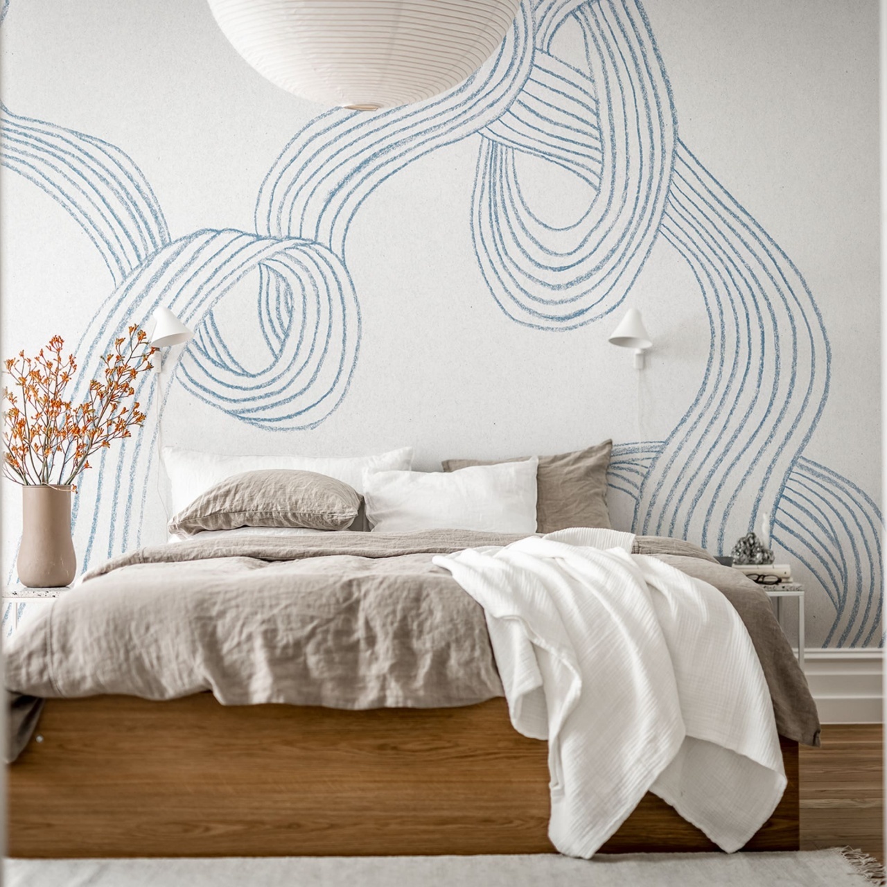 Fototapet, Stripes, Light Blue, Rebel Walls - 3