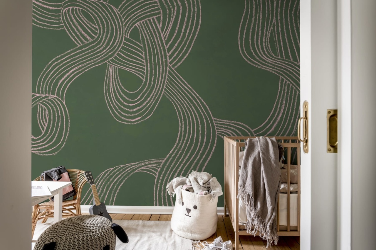 Fototapet, Stripes Repeatable, Green, Rebel Walls - 3