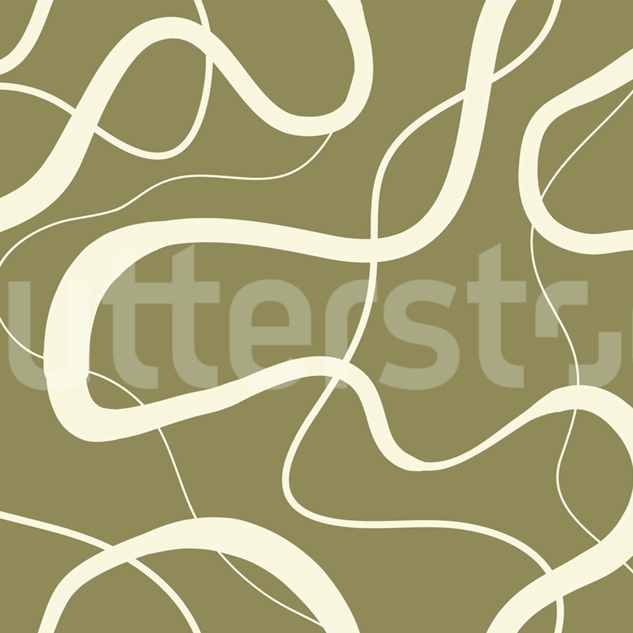 Fototapet, Twisting Lines, Olive, Rebel Walls - 2