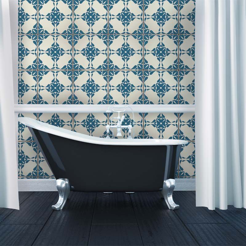 Fototapet Vintage Blue Tiles, VLAdiLA