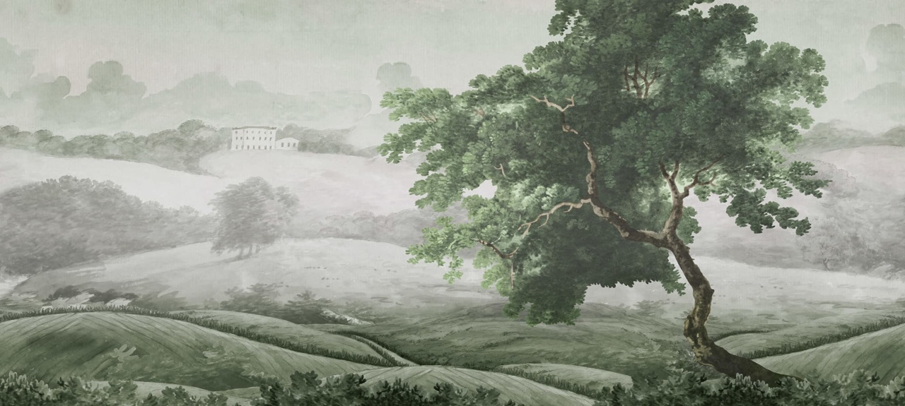 Fototapet, Vintage Tree, Soft Green, Rebel Walls - 2