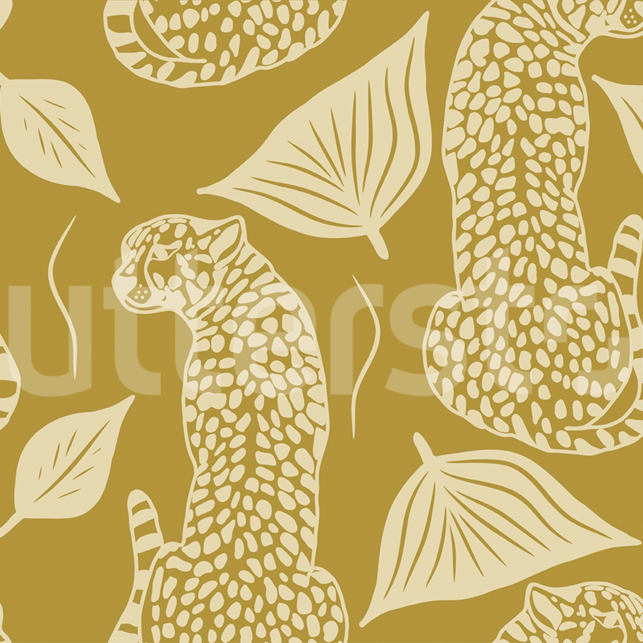 Fototapet, Whimsy Leopard, Yellow, Rebel Walls - 2