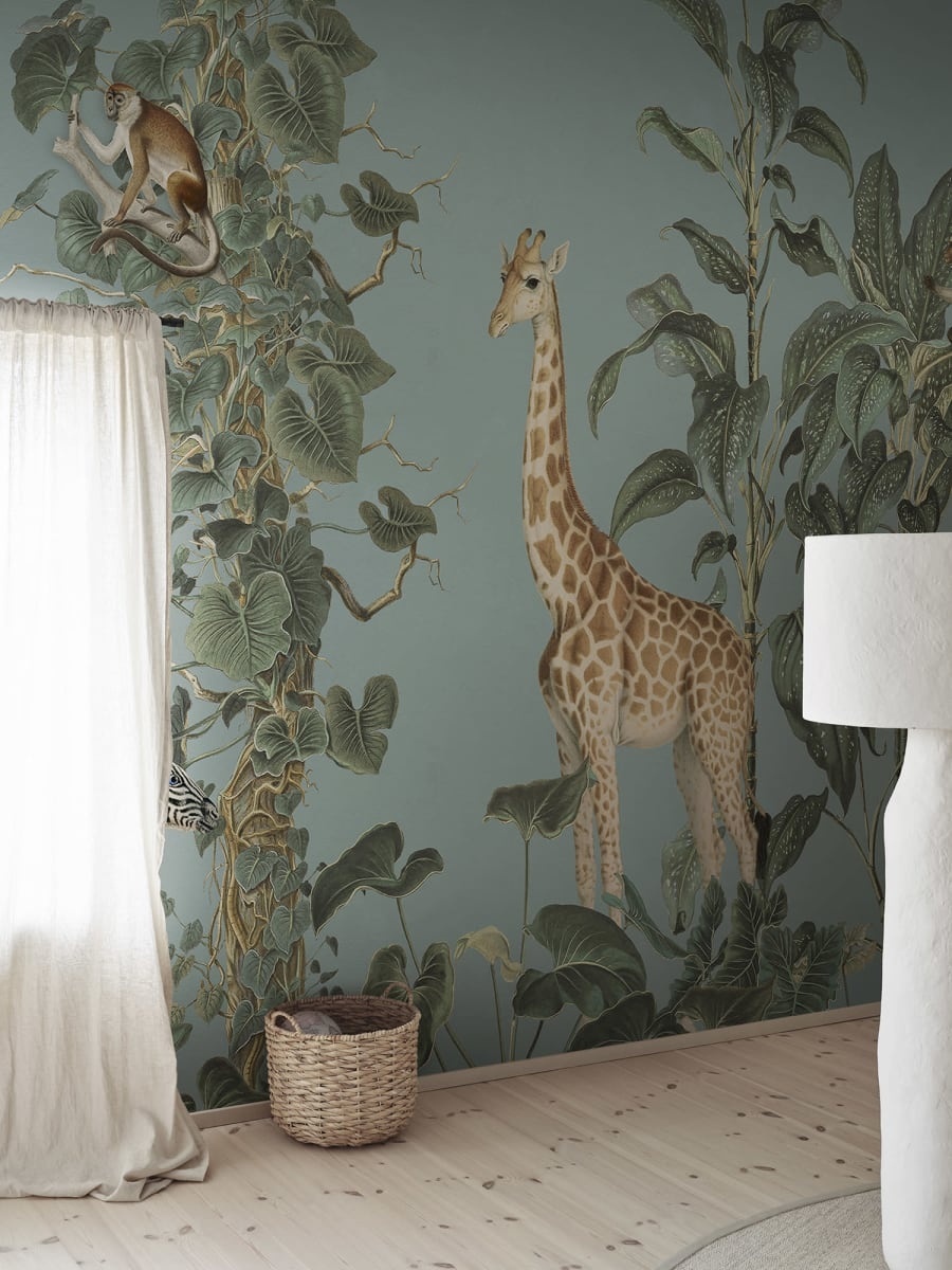 Fototapet, Wildlife Stroll, Blue, Rebel Walls - 3