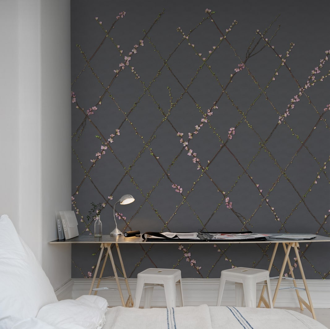 Fototapet, Winding Spring, Black, Rebel Walls