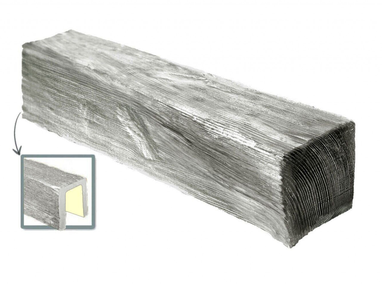 Grinda decorativa din poliuretan, gri, modern, 9x6cm, ED107G - 1 | YEO