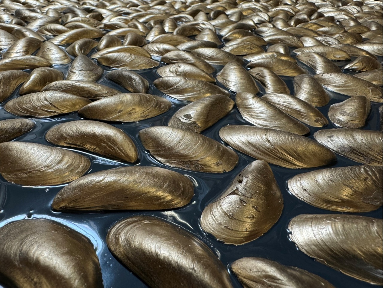 Panou decorativ 3D, Scoici, Dutch Dyke Gold, Dimensiuni Personalizate - Img 1