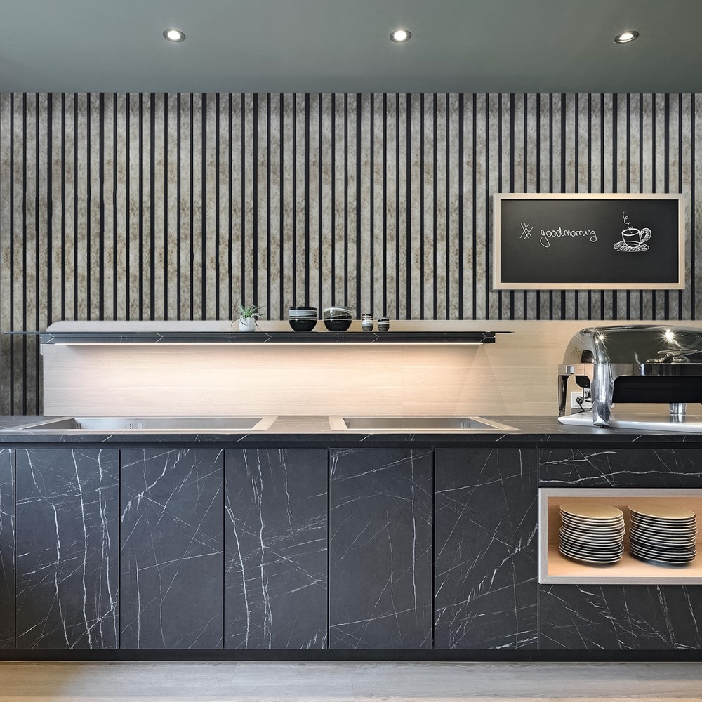 Panou decorativ, riflaj, RX102, 270x12x2cm, Gri - 1 | YEO