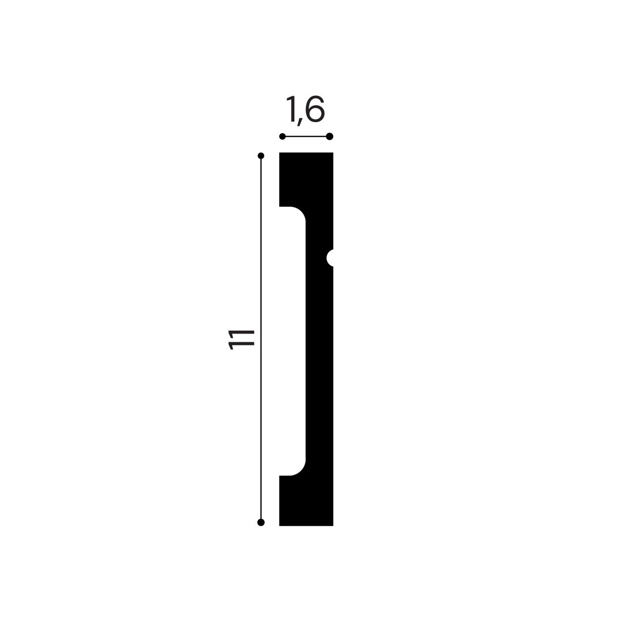 Plinta polimer rigid, Manavi, S12-11x1.6x200 cm — imaginea 2