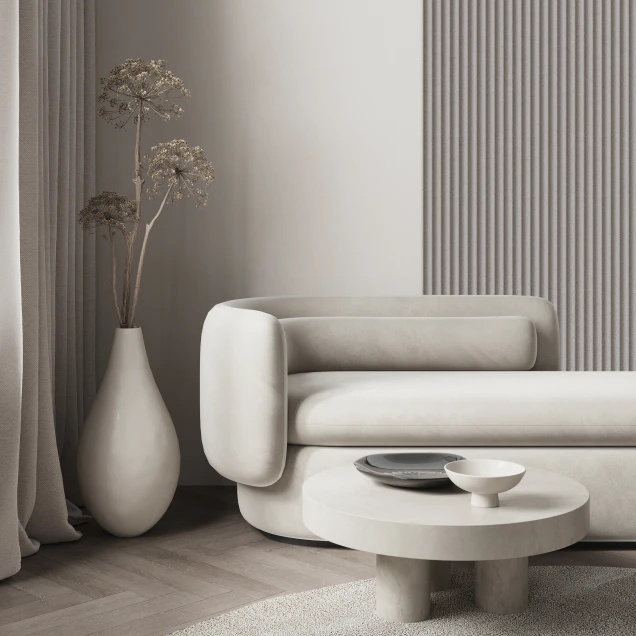 Riflaj decorativ Gresso, Stone Grey, 270x25cm, Lamelio
