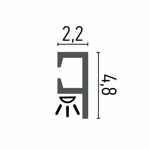 Scafa decorativa din poliuretan flexibil ES6F - 4.8x2.2x200 cm - 2 | YEO