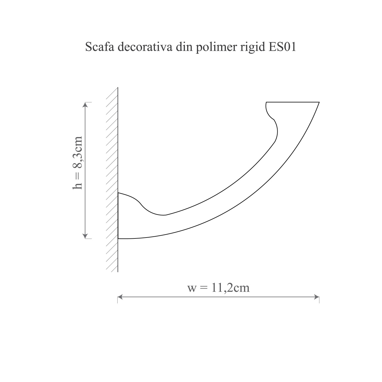 Scafa decorativa ES1 - 8.3x11.2x200 cm - 1 | YEO