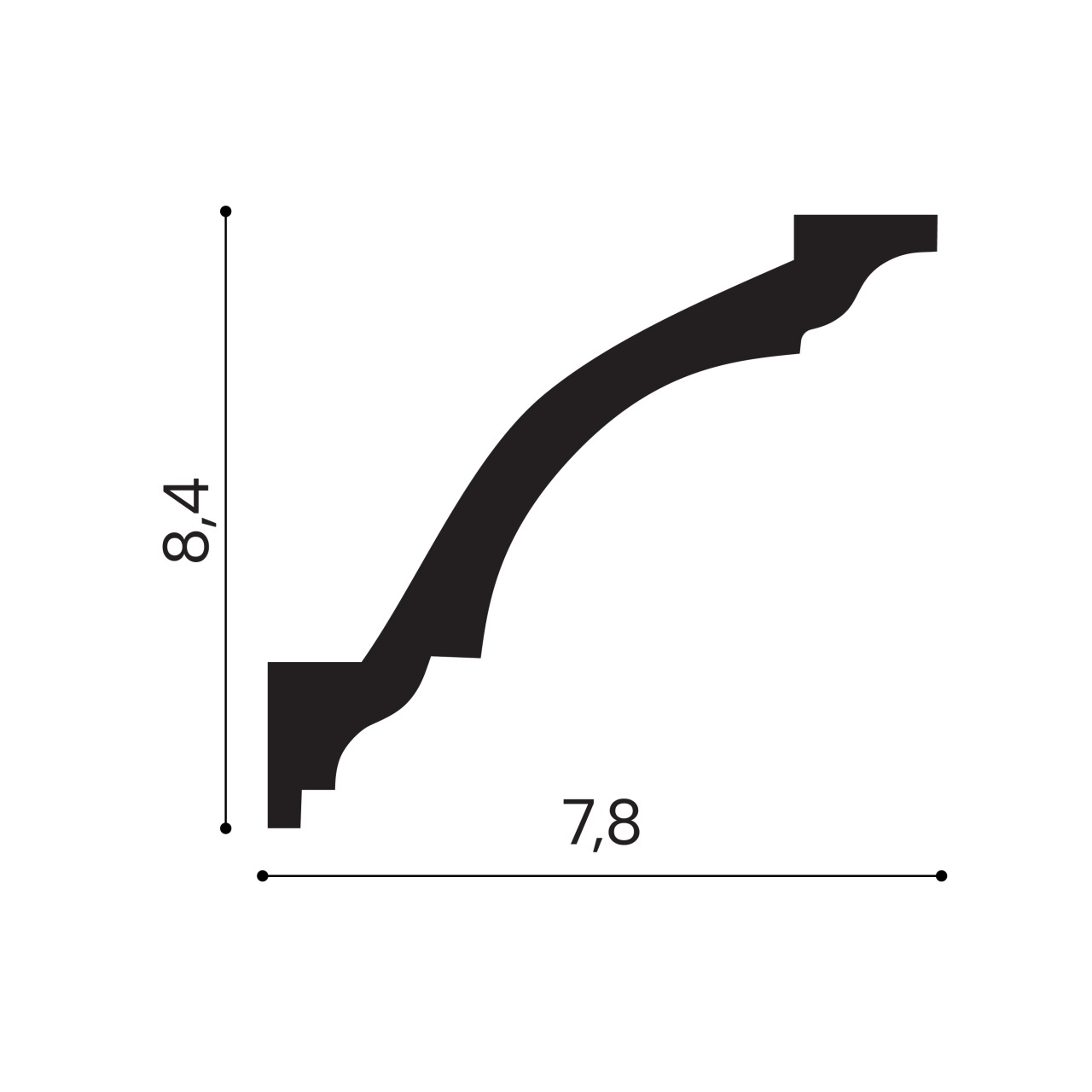 Scafa polimer rigid, Manavi, C14-7.8x8.4x200cm — imaginea 2
