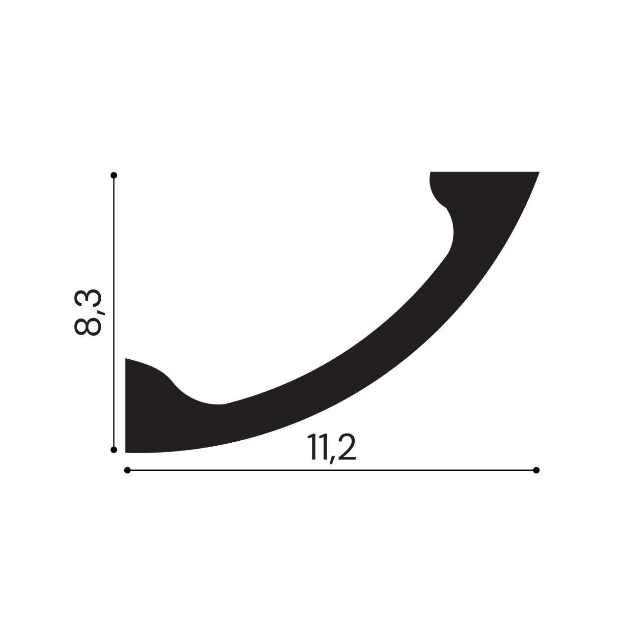 Scafa polimer rigid, Manavi, ES1 - 8.3x11.2x200 cm — imaginea 2