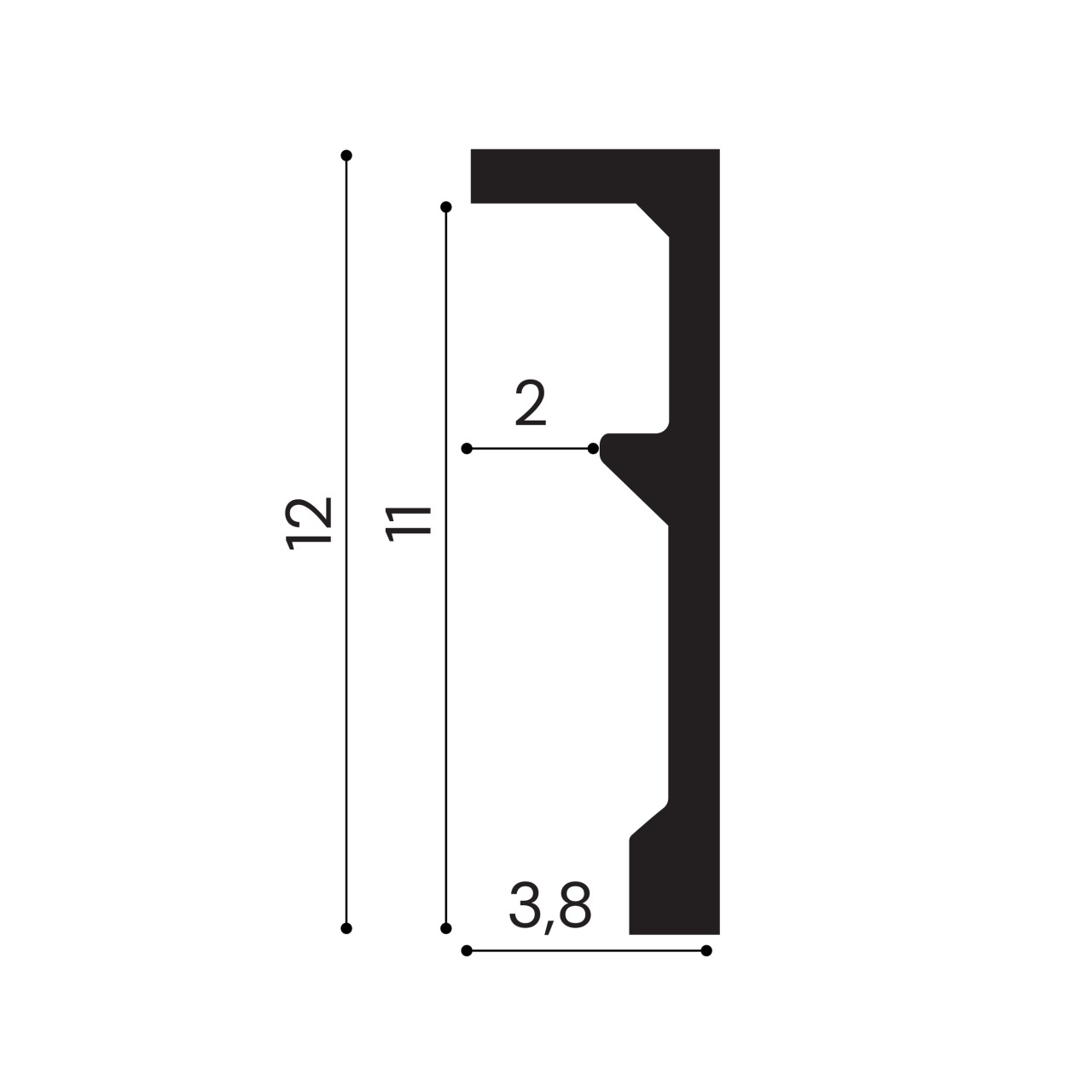 Scafa polimer rigid, Manavi, ES14 - 12x3.8x200 cm — imaginea 2