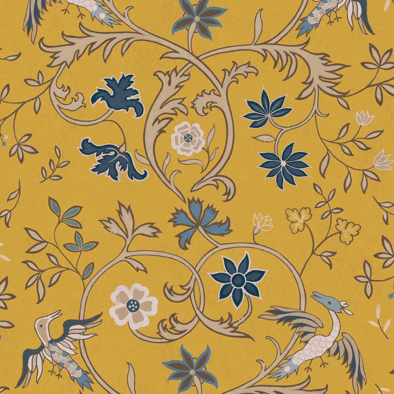 Tapet Antwerp Damask, Mustard, Coordonne, 5mp / rola - 2