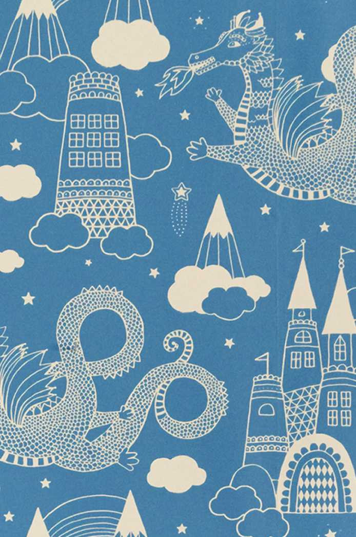 Tapet Dragon Sky, Dark Blue, Majvillan - 1 | YEO