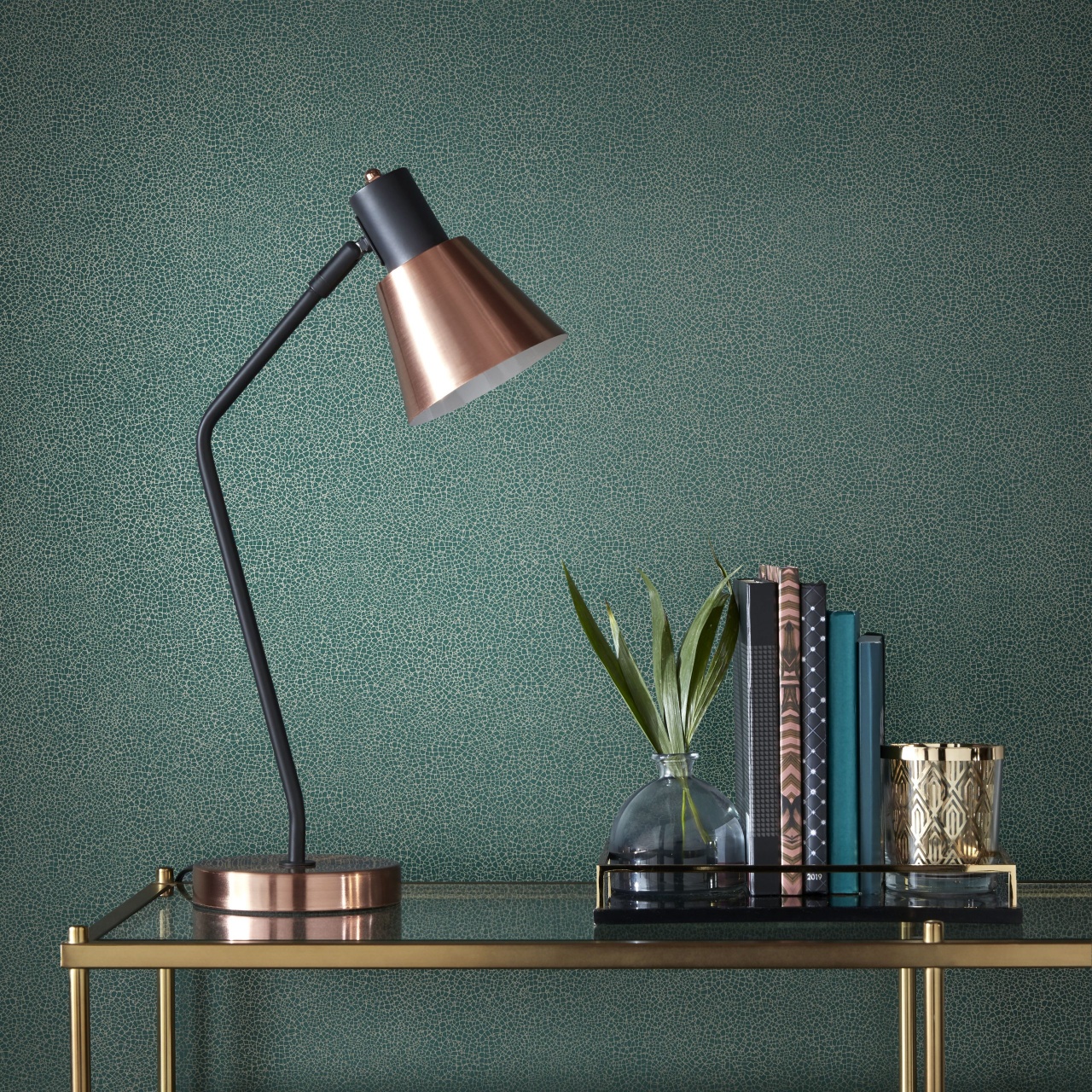 Tapet, Emile, Emerald Green Luxury Crackle, 1838 Wallcoverings, 5.3mp / rola