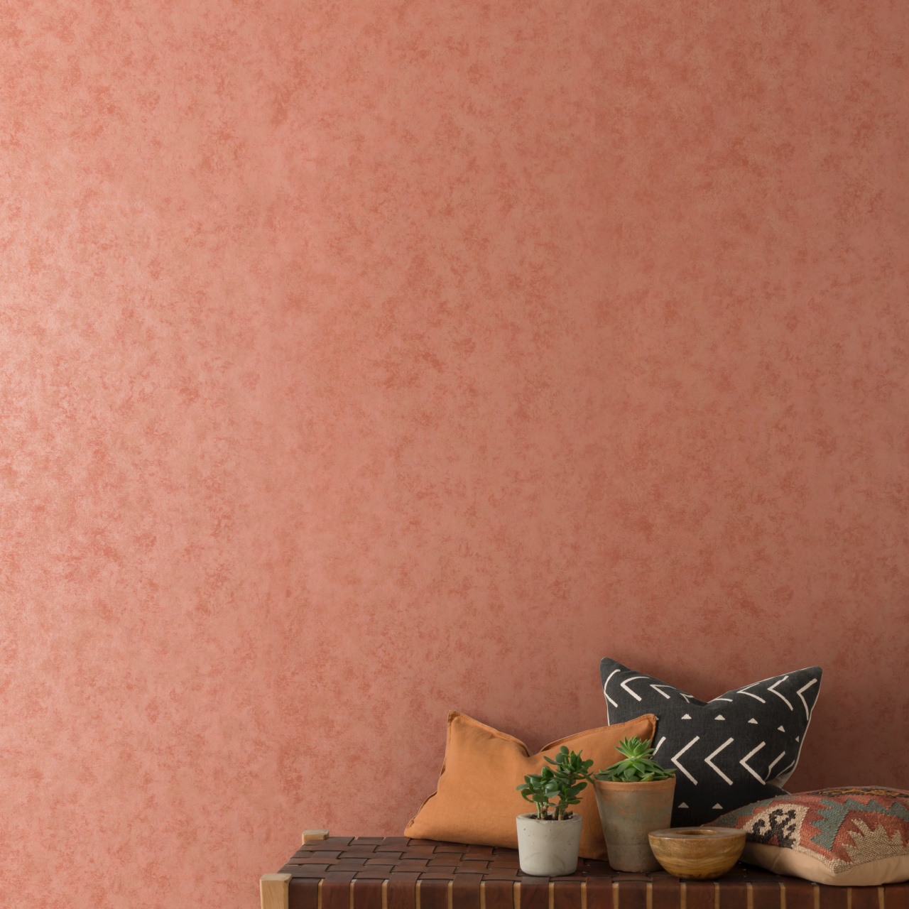 Tapet, Fenton, Red Clay Luxury Plain, 1838 Wallcoverings, 5.3mp / rola