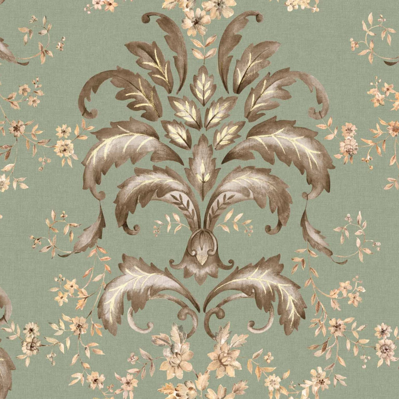 Tapet French Damask, Sage, Coordonne, 5mp / rola — imaginea 2