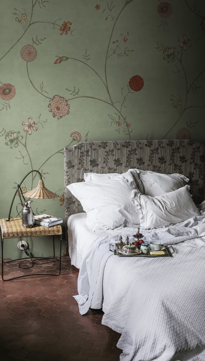 Tapet Grand Flower Thread, Green, Rebel Walls - 2 | YEO
