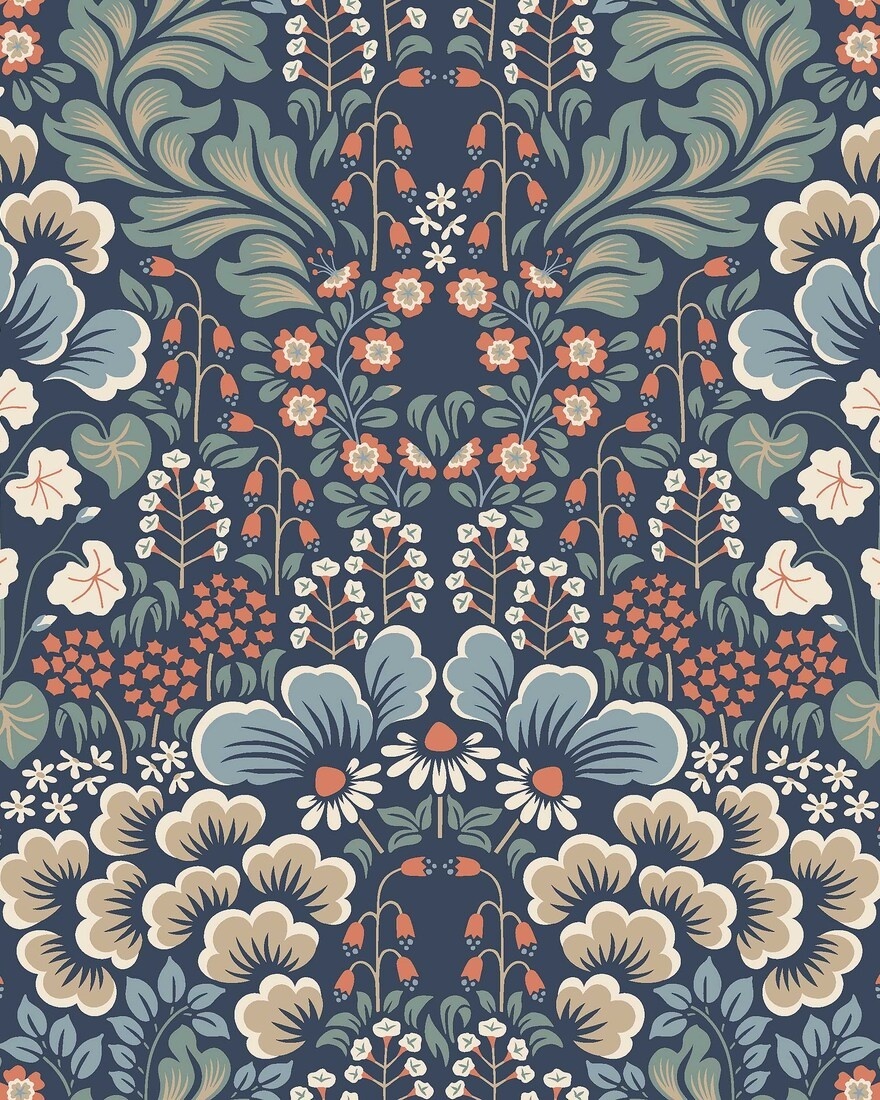 Tapet lavabil, Hanna Werning Blomstervall 2097, 5.3mp / rola - 2